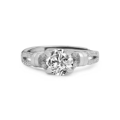 GIVA 925 Silver Zircon Studded Ring,