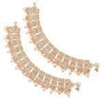 RR 925 Sterling Silver Kundan Meenakari Payals 3