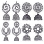 RR 925 Sterling Silver Jhumka Earrings 1